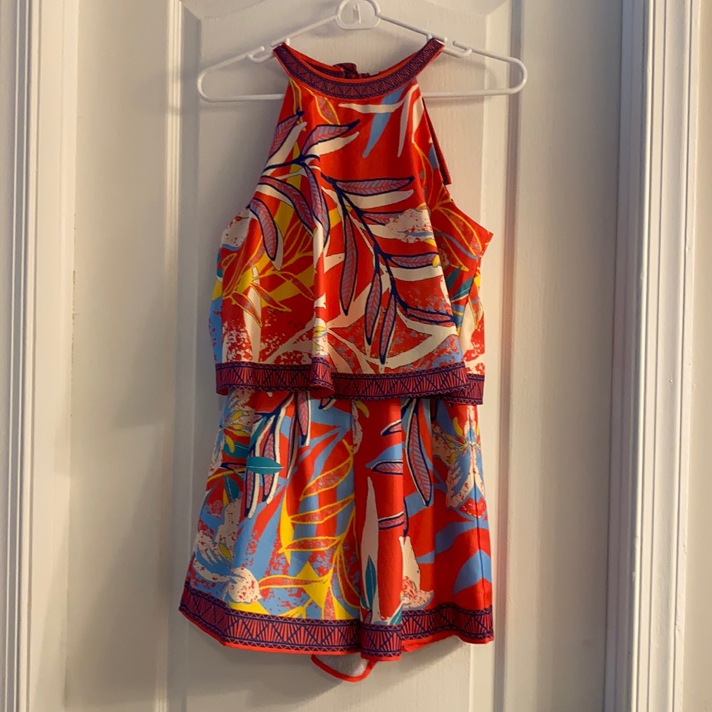 Tropical Coral Romper